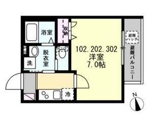 ベイルーム横須賀衣笠フロントの物件間取画像